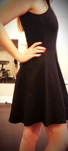 H&M Divided Open Back Black Skater Dress